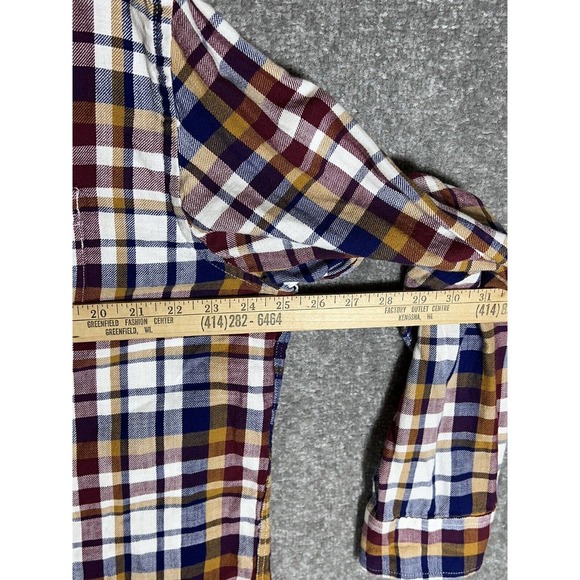 Old Navy Slim Fit Long Sleeve Plaid Flannel Button Down Shirt Mens Size XXL - Picture 14 of 15